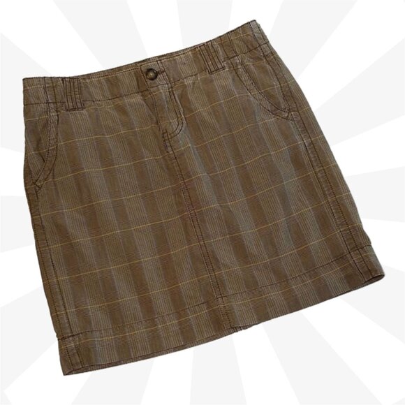 Gap Plaid Four Pockets Knit 90s Retro Casual Button Zip Mini Skirt Size 2 - Picture 1 of 8